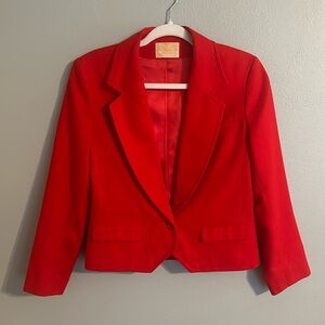 100% Wool Red Pendleton Blazer